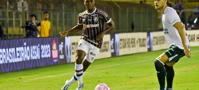 Jhon Arias marcou duas vezes na vitória ontem à noite do Fluminense sobre o Goiás pelo Campeonato Brasileiro