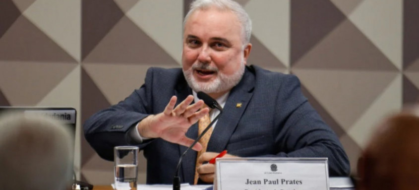 O presidente da Petrobras, Jean Paul Prates, durante audiência pública conjunta das Comissões de Infraestrutura e de Desenvolvimento Regional no Senado Federal