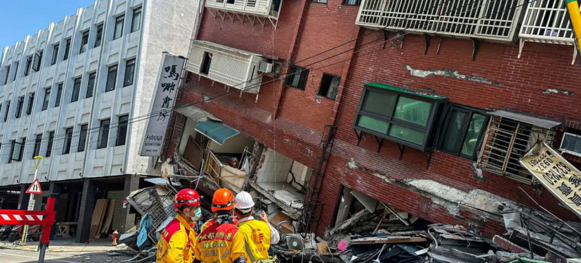 O forte terremoto de magnitude 7,2 atingiu Taiwan nesta quarta-feira