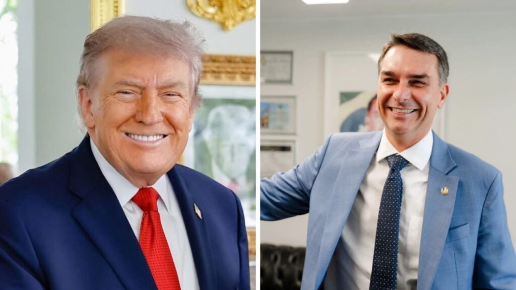 Foto: Montagem feita com imagens da PR e do gabinete de Flávio Bolsonaro/ND Mais