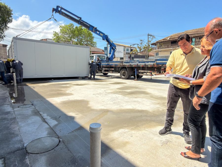 Instalação de novas estruturas para ampliar o Hospital Municipal de Rio das Ostras