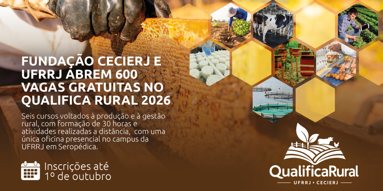 Banner do projeto Qualifica Rural 2026, da Fundação Cecierj e UFRRJ