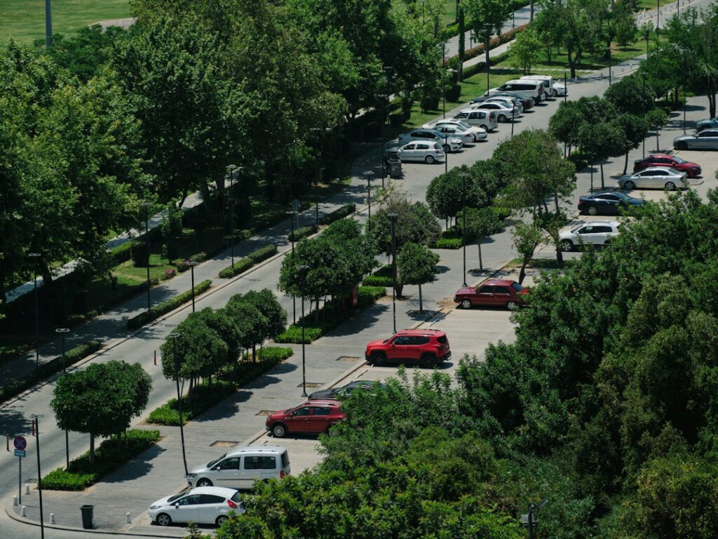 Carros estacionados em via pública; imagem ilustrativa