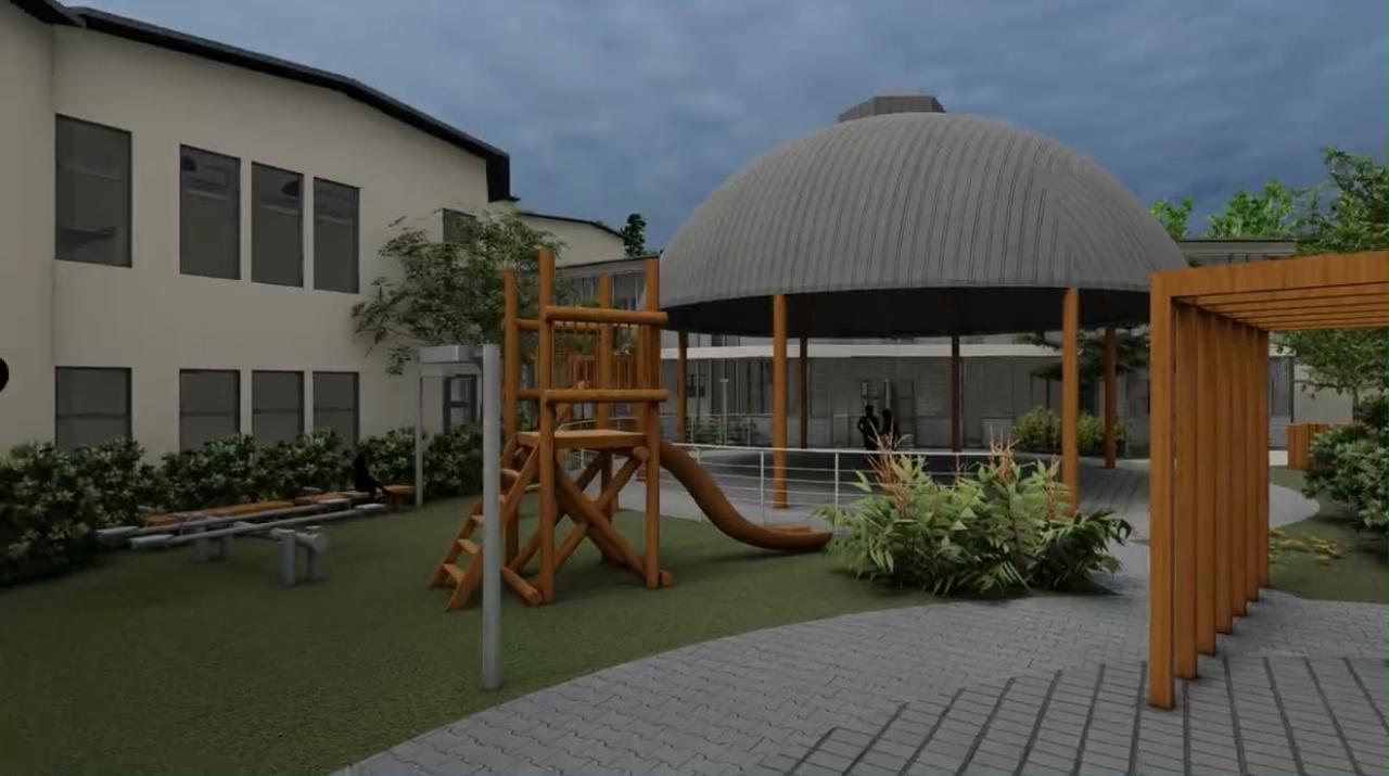 Imagem do projeto arquitetônico da futura UMEI Leonel Brizola em Niterói