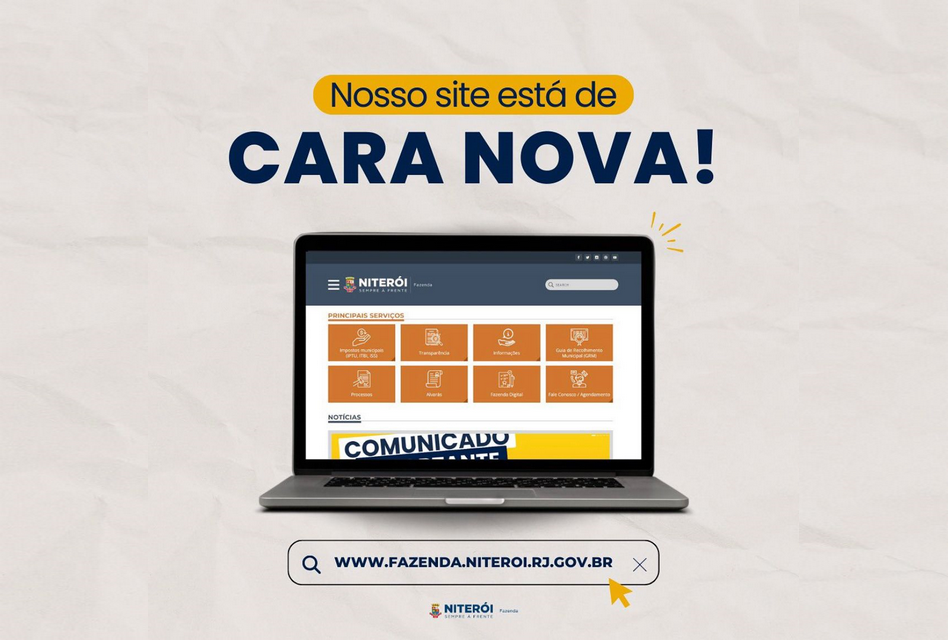 Portal da Secretaria Municipal de Fazenda de Niterói, usado para serviços como a Decad