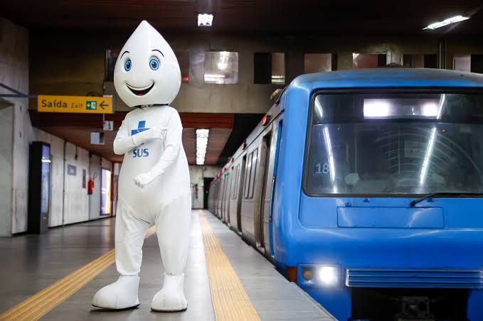 Imagem de divulgação da ação de saúde e vacinação na estação Carioca